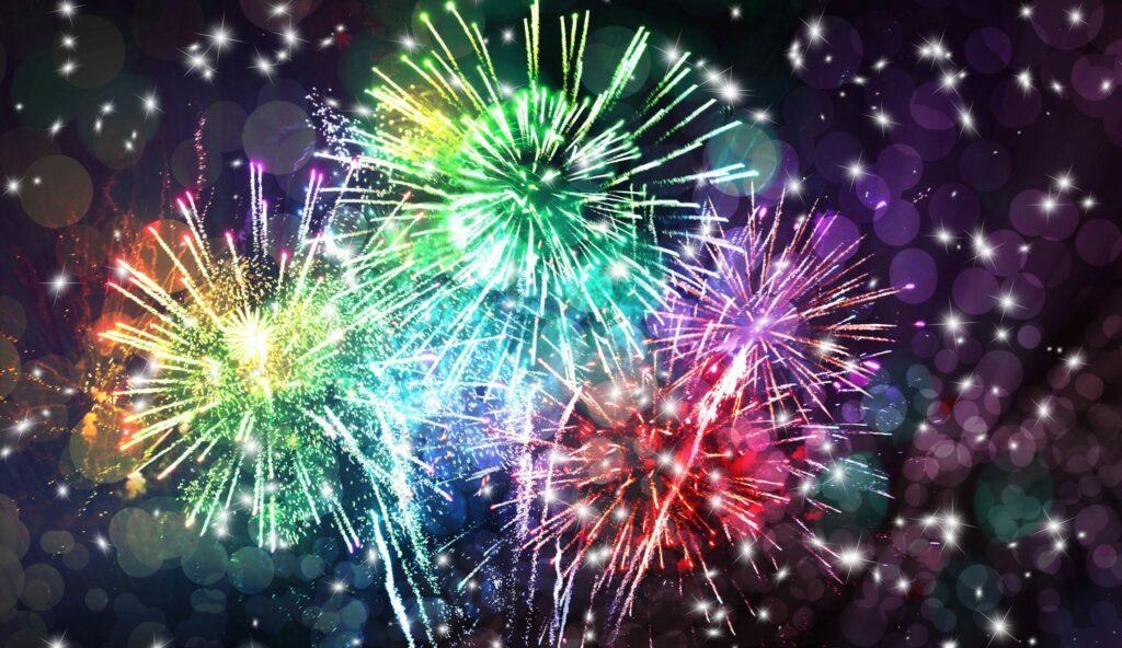 Silvester Feuerwerk Nieuwjaars groet